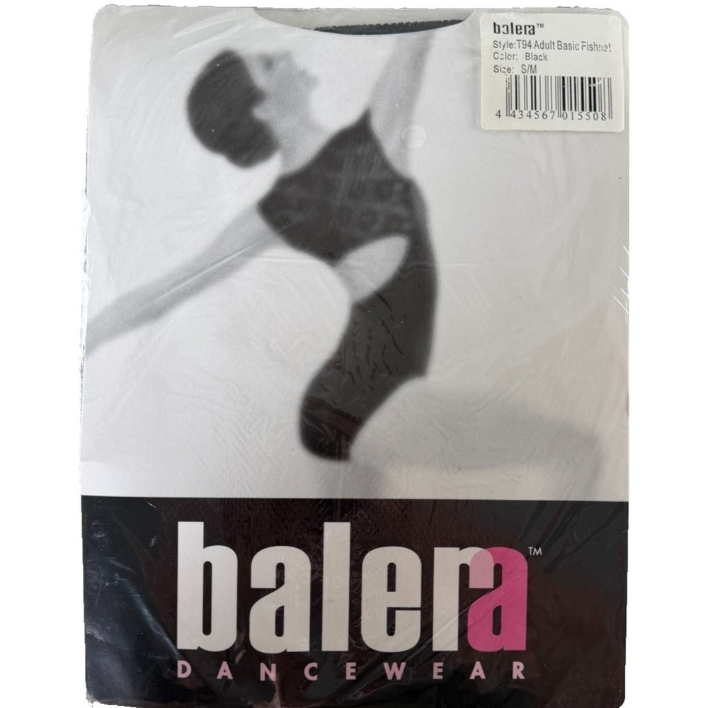 Balera Adult Women's Black Fishnet Tights Dance Style T94 Basic S/M NEW